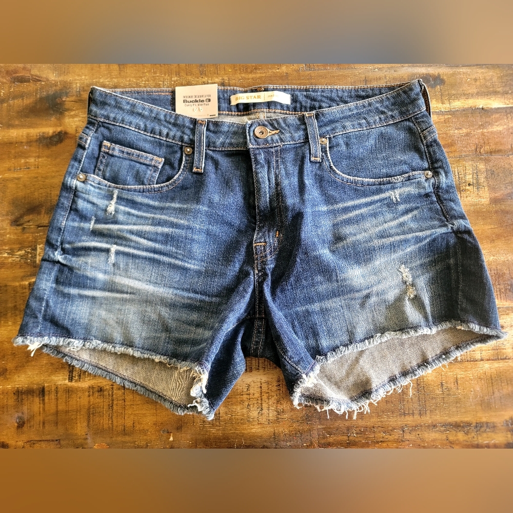 Big Star Distressed Blue Jean Shorts
